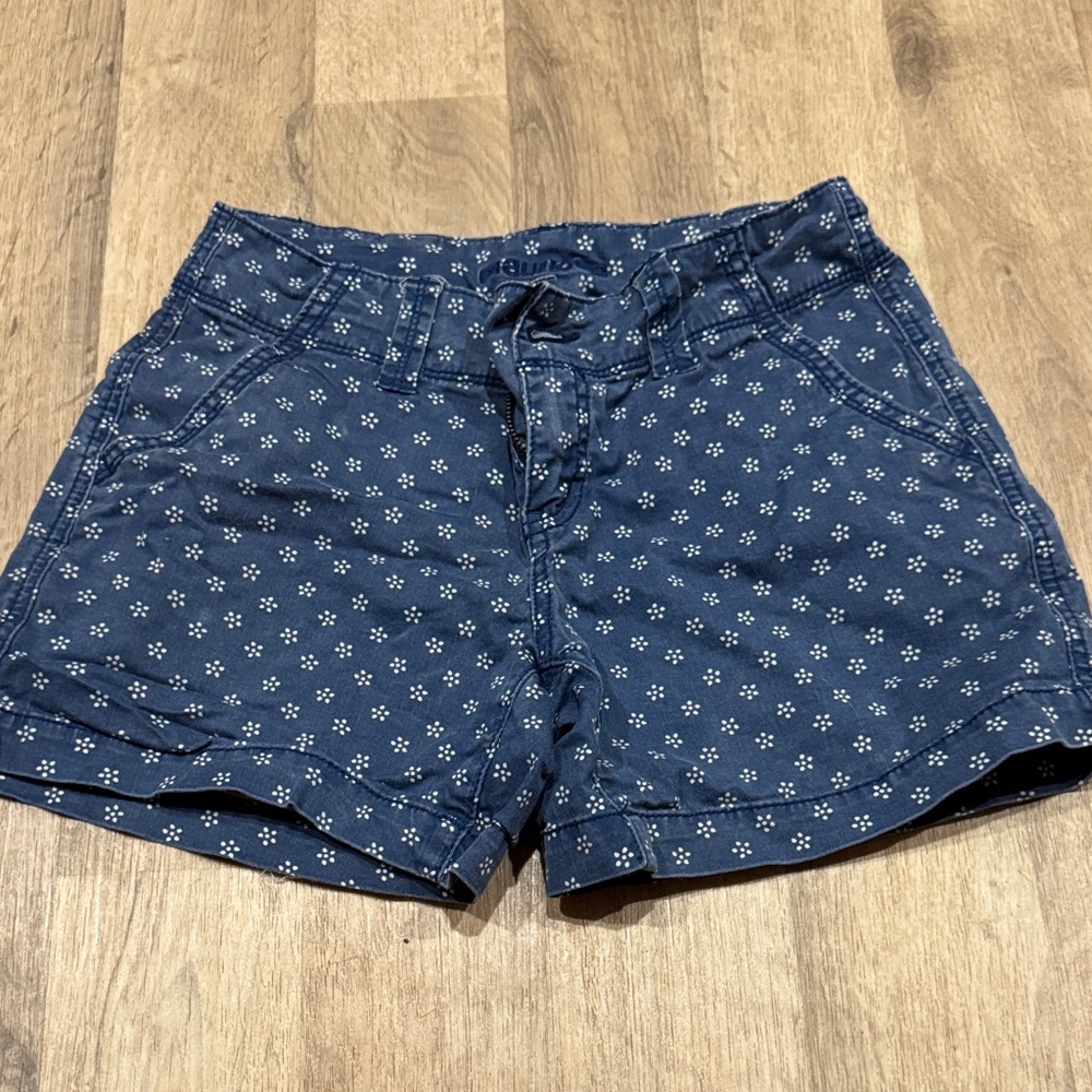 Maurices Navy Floral Jean Shorts